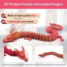 30CM 3D Printed Dragon,3D Printed Flexible Articulated Dragon, Reinforcement Of Unbreakable 3D Dragon,Dragon Fidget Toys For Autism/ADHD,Home Office Decor Executive Desk Toy (Purple) - Multicolor - View 7