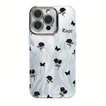 Funda para teléfono (1 unidad) con degradado de gasa multicolor, tecnología IMD Laser. Compatible con todas las series 16/15/14/13/12/11, 13/14 Pro/15 Plus/16 Pro. Incluye protector de lente. Diseño híbrido clásico a prueba de golpes. - Colores mixtos 1 - Ver 1