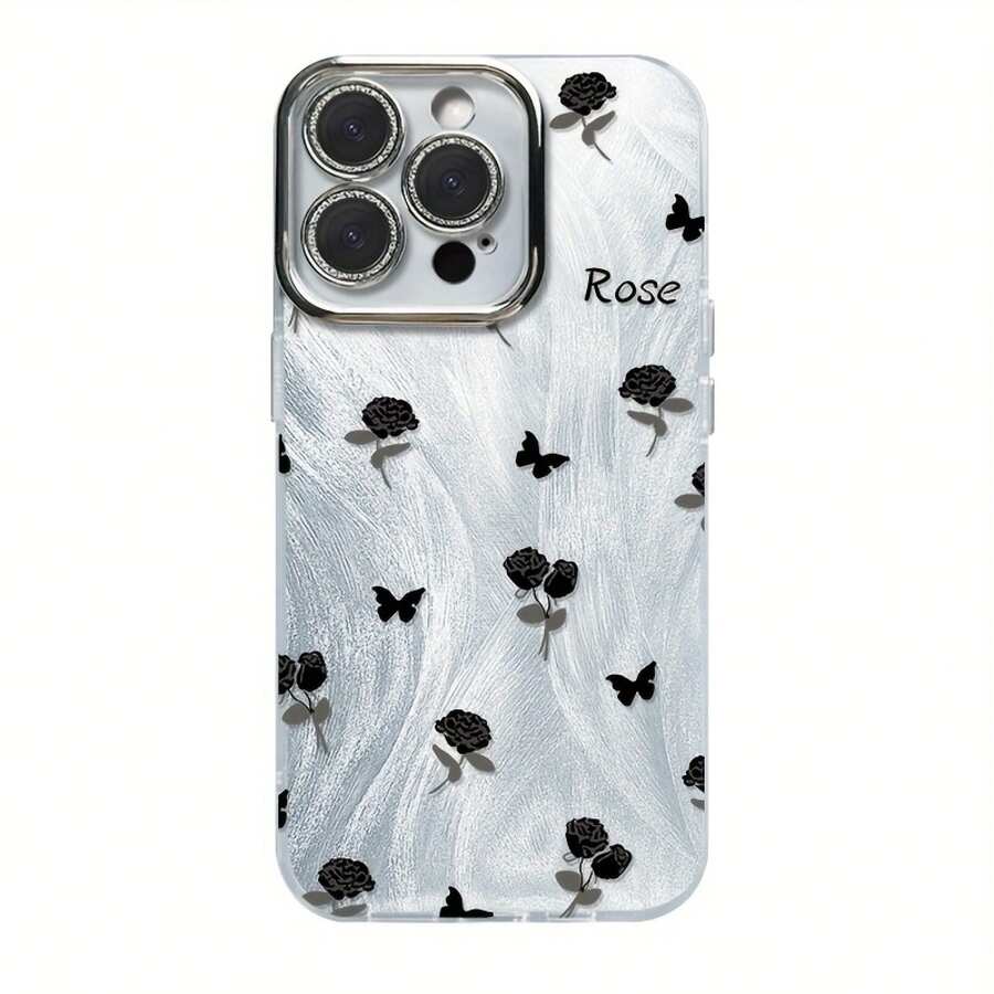 Funda para teléfono (1 unidad) con degradado de gasa multicolor, tecnología IMD Laser. Compatible con todas las series 16/15/14/13/12/11, 13/14 Pro/15 Plus/16 Pro. Incluye protector de lente. Diseño híbrido clásico a prueba de golpes. - Colores mixtos 1 - Ver 1