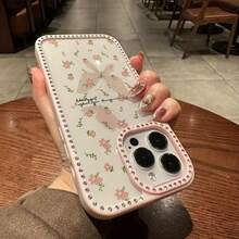 Funda para teléfono 1PC Teléfono Bling de Doble Cara, Parte Trasera Dura Suave a Prueba de Golpes, Multicapa, TPU + PC, Compatible con 16/15/14/13/12/11 Pro/Plus - Rosa - Ver 5