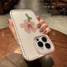 Funda para teléfono 1PC Teléfono Bling de doble cara, parte trasera dura suave a prueba de golpes, multicapa, TPU+PC, compatible 16/15/14/13/12/11 Pro/Plus - Blanco - Ver 2
