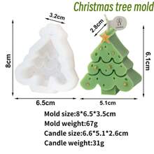 4 PEÇAS Moldes de Vela de Silicone de Árvore de Natal + Alce + Homem + Boneco de Neve + Homem de Gengibre, Molde de Resina Epóxi, Formas Fofas DIY, Artesanato de Vela Festiva de Natal para Cimento e Trabalhos Artísticos em Gesso Aromático, Ideia de Presente Perfeita