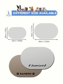 Personalized Absorbent Dog Food Mat, Dog Feeding Mat, Customized Pet Name Dog Food Mat, Personalized Dog Bed Mat, Can Be Customized According To Your Dog's Name, Very Suitable For Protecting Floors And Keeping The Feeding Area Clean,Vacay Vibes,Fall Decor