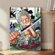 1 Pc Roronoa Zoro One Piece Poster Print Wall Painting Living Room Home Decor, Unframed