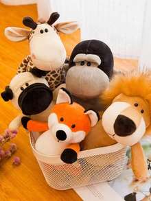 9.8-Inch Cute Forest Animal Plush Toy Tiger, Zebra, Raccoon, Monkey, Soothing Sleep Gift(Some Accessories Come In Random ColorsSubject To Physical Object) - View 1