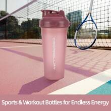 2pcs 24oz/700ml Shaker Bottles For Protein Mixes, Shaker Bottle With Wire Whisk Ball, Protein Shaker Bottle, Shaker Cup, Protein Shaker, Protein Shake Bottle, Bottle Shaker, Dishwasher - 粉紅色/藍色 - 查看 7