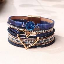 Women's Multi-Layer Bohemian PU Leather Bracelet, Daily Wear And Party Accessory