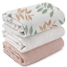 3pcs/Set Newborn Cotton Muslin Swaddle Blankets, Breathable & Soft, Can Wrap Baby And Burp, Essential For Baby Christening, Also A Great Gift For Infants - Multicolor - View 15