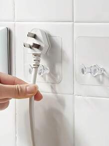 3/10 buc cârlige de perete autoadezive, potrivite pentru cabluri și prize - transparente rezistente, instalare fără găurire - perfecte pentru organizarea băii, cârlige transparente pentru agățarea prizelor, cârlige lipicioase pentru gestionarea cablurilor, organizator de cabluri convenabil, soluție de depozitare pe perete pentru electrocasnice de bucătărie care economisește spațiu