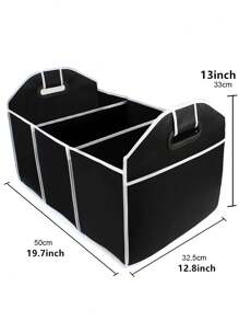 1 pezzo Organizer multifunzionale per il bagagliaio dell'auto ad alta capacità, borsa portaoggetti da viaggio, borsa per protezione degli indumenti, borsa portaoggetti per auto pieghevole e impermeabile con 3 scomparti, contenitore in tessuto non tessuto, borsa portaoggetti pieghevole e portatile, adatta per SUV, Camion, Van, Sedan