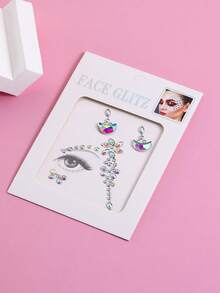 1 件亚克力水钻脸部宝石贴纸 - 眼角、眉毛、彩色宝石装饰贴纸，适用于化妆、派对、狂欢节服装 - 彩色 - 查看 4