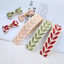 1 Yard ruy băng viền ren polyester Boho-Chic, rộng 2,5cm, băng dính họa tiết lá dùng để may quần áo và phụ kiện tự làm - Nhiều màu - Xem 5