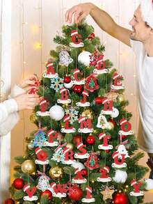 1pc Christmas Tree Decoration Letter Pendant 26 Letters Acrylic Pendant Xmas New Year Decor Ornament Home Holiday,Christmas Tree Ornaments For Ornament Personalized,Christmas