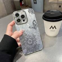 Funda para teléfono (1 unidad) con degradado de gasa multicolor, tecnología IMD Laser. Compatible con todas las series 16/15/14/13/12/11, 13/14 Pro/15 Plus/16 Pro. Incluye protector de lente. Diseño híbrido clásico a prueba de golpes. - Colores mixtos 1 - Ver 6