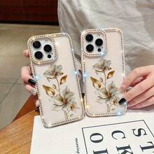 Funda para teléfono 1PC Teléfono Bling de Doble Cara, Parte Trasera Dura Suave a Prueba de Golpes, Multicapa, TPU + PC, Compatible con 16/15/14/13/12/11 Pro/Plus - Blanco - Ver 6