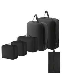 6 件旅行收纳袋衣物整理袋，用于行李、衬衫、内衣、胸罩、裤子的收纳，旅行必需品，旅行配件，旅行包，假期，返校，学校用品，宿舍必备品，大学 - 彩色 - 查看 13