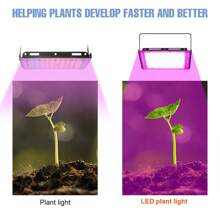 LED Grow Light Full Spectrum Indoor Green Plant 220V Greenhouse Tent Hydroponics System Growth Box Planting Fill Lamp Sunlight UV/IR Waterproof Floodlight Vegetable Flower Fruit Potted Succulent Bonsai Cactus Seeds Red Blue Cultivation 180°Adjustable Angle Seedlings Lighting With EU Plug 24/50/96/144leds