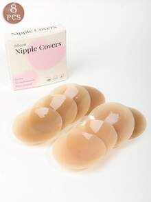 Women's Summer Gift Box Silicone Nipple Covers, Invisible Seamless, Waterproof Sweat-Proof, Breast Petals, Adhesive Bra, Strapless Sticky Bra, Reusable, Suitable For Sleepwear, Wedding Dress, Dresses, Bikini, Swimwear, Backless Outfits, Sports Bras, Halloween, Back To School, Campus - Multicolor - View 9