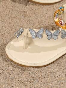 2025 New Style Children Sandals, Beach Sandals, Brand Name Sandals, Fashionable Beige Sandals, Rhinestone Sandals, Bohemian Style Sandals, Comfortable & Durable, Handwoven Shoelaces - Multicolor - View 7