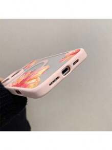 Magnetic Flower Design Phone Case Compatible With Apple 16 ProMax, Magnetic Charging 14 Pro Lens Protection Soft Silicone Transparent Minimalist Shock-Proof Case Compatible With Samsung Galaxy A15/A16/A35/A54/A55/A56/S22/S22 PLUS/S22 ULTRA/S23/S23 FE/S23 PLUS/S23 ULTRA/S24/S24 FE/S24 PLUS/S25 PLUS/S24 ULTRA/S25 EDGE/S25 ULTRA Waterproof Anti-Fall Scratch Resistant