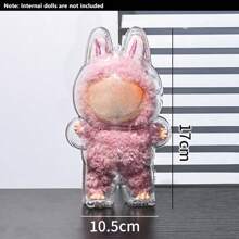 1pc Transparent PVC Fashion Cute Cartoon Character Shaped Dustproof Protective Cover Case For Backpack, Shoulder Bag, Tote Bag, Crossbody Bag, Handbag, Makeup Bag, Accessory Pendant, Car Ornament, Luggage Tag, Key Chain, Suitable For Couples, Best Friends, Students, Men, Women, For Daily, Work, Commute, Dating, Holiday, Travel, Ideal Gift For Girlfriend, Mom, Family, Kids Birthday