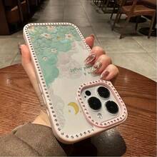 Funda para teléfono 1PC Teléfono Bling de doble cara, parte trasera dura suave a prueba de golpes, multicapa, TPU+PC, compatible 16/15/14/13/12/11 Pro/Plus - Blanco - Ver 3