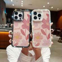 Funda para teléfono 1PC Teléfono Bling de doble cara, parte trasera dura suave a prueba de golpes, multicapa, TPU+PC, compatible 16/15/14/13/12/11 Pro/Plus - transparente - Ver 2