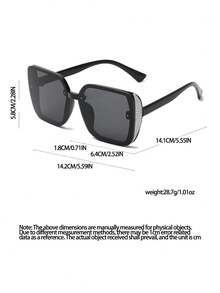 1pc Women's Vintage Square Frame Plastic Fashion Glasses , Suitable For Outdoor Travel And Street-Style Square Shape Shades - Multicolor - View 6