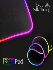 RGB Gaming Mouse Pad, Desk Mat, Soft LED Mouse Pad, Anti-Slip Rubber Base, Computer Keyboard Mousepad Mat, Gaming Equipment