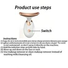 多功能面部按摩器，抗皱抗衰老颈部紧致仪，紧致面部塑形工具，男女皆宜 - 白色 - 查看 10