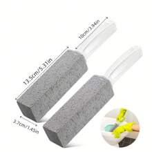 Volcanic Stone Toilet Cleaner, Equipped With A Long Handle And Ergonomic Grip, Portable Stain Removal Tool, Suitable For Bathrooms, Sinks, And Pools, Does Not Scratch Surfaces, Comes With A Hook, Ideal For Hotel, Homestay, And Household Cleaning, Bathroom Cleaning Tools.