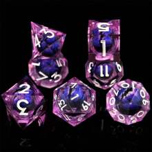 7pcs/Set Eyeball Resin Polyhedral Dice Set, Suitable For Role-Playing Games And Tabletop Games, D&D Dice, Dungeon And Dragons Board Games, Great Gift For Thanksgiving And Christmas