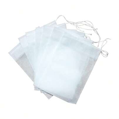 QY 200 Pcs Loose Leaf Tea Bags With String Empty Tea Bags Small Tea Filter Bags For Herbs Coffee Soup Bags For Cooking Seasoning Bags For Spices 2216