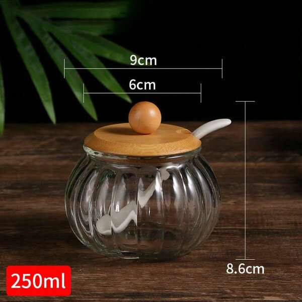 Kitchen Spice Jars, Salt & Condiments Containers Set, Glass Seasoning Bottles Jars Organizer, Moisture-Proof Home Use