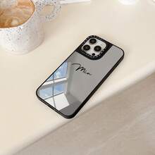Ốp lưng chống sốc trong suốt bằng silicon mềm trong suốt sang trọng có bảo vệ ống kính, khắc tên theo yêu cầu, tương thích với iPhone 17 16 15 14 13 12 11 Pro Max 17 Air 16 15 14 Plus - màu đen - Xem 7