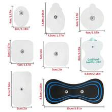 Self-Adhesive Electrode Pads, High Quality Reusable Electrode Pads, EMS Massage Pad Replacement Parts, Suitable For TENS Pulse Digital Massager, 3.5mm Connector Muscle Stimulator - Multicolor - View 5