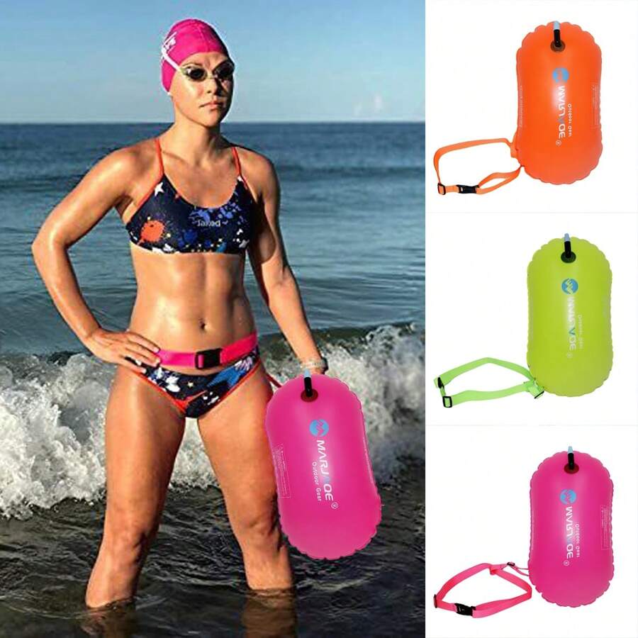 Outdoor Swimming Float Vest, Thick PVC With Waist Belt, Inflatable Flotation Device For Easy Breathing, High Buoyancy, Easy To Carry, Swim And Rest In Water, Beach Essentials, Beach Accessories, Pool Float - Multicolor - View 1