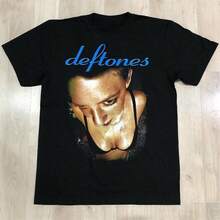BREATHABLE COOL Refreshing Summer Deftoness Heavy Metal Band Short SLEEs Ve Vintage High Street Cotton T-Shirts Luxury Brand Cotton Men's And Women's T-Shirts - 黑色 - 查看 1