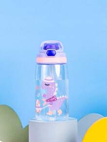 1pc480ml儿童卡通吸管杯弹跳杯学生户外水壶塑料杯学校专用水瓶 - 彩色 - 查看 12