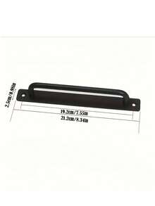 4pcs Black Aluminum Alloy Sliding Door Handles With Backplates, Maintenance-Free Hardware, Suitable For Barn Doors, Wardrobes, Hotels, Indoor Bathrooms And Entrances - Rust-Resistant Door Handles - Multicolor - View 13