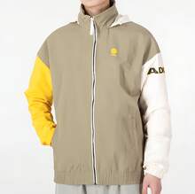 Adidas Chaqueta deportiva NEO para hombre, con cuello alto, tejido en bloques de color, resistente al viento, deportiva e informal - Multicolor - Ver 7