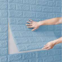 1 Roll 5m 3D Foam Wall Sticker With Brick Pattern Design, Peel-And-Stick Wallpaper, 13.79 Inches X 196.85 Inches, Suitable For Living Room, Bathroom, Kitchen, Bedroom Home Decoration, Bathroom Wall Sticker, Kitchen Decor, Easy-To-Install Tiles.