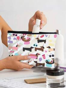 腊肠犬印花化妆包 阿姨化妆包 女士化妆包 阿姨礼物 来自侄女侄子的阿姨礼物 有史以来最好的阿姨礼物 给阿姨的有趣礼物 阿姨朋友 姐妹生日 母亲节 退休 旅行必需品 学校假期包 返校用品 女士旅行包