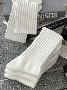 40pcs/30pcs Unisex Mid-Calf Sports Socks, White Odor-Resistant Moisture-Wicking Thick Socks For Comfortable Daily Wear, Suitable For Couples, Casual, Cute, Girls, Autumn/Winter & Spring/Autumn, With Mesh Details, Ventilation Holes, Moisture-Wicking, Soft & Smooth, Suitable For Holidays, Sports, Casual, Business Etc, Can Be Worn Year-Round, 20pcs/18pcs/12pcs/10pcs/8pcs/6pcs/4pcs/2pcs - Multicolor - View 8