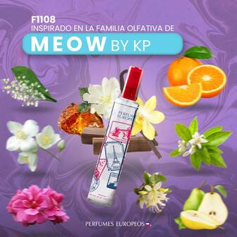 PERFUMES EUROPEOS Fragancia inspirada en Meow, TÚ ELIGES EL ENVASE, Perfume de Mujer, Familia Olfativa Oriental Seductora,