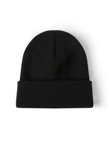 Herbst/Winter einfarbige gestrickte Beanie Mütze, warme Große Größen einfarbige weiche Skimütze, vielseitig & Herbstoutfit - 086 - Übersicht 21