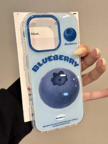 قضية الهاتف ذات ألوان الحلوى الصيفية بأشكال الإجاص البرتقالي الجوافة والتوت الأزرق المناسبة لهواتف أيفون 16 15 14 13 12 11 برو ماكس وبلس، غطاء خلفي ناعم وجميل بتصميم الفواكه مناسب للبنات