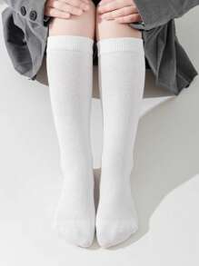 3 Pairs Of Teen Long Leg Socks, College Calf Protection, Mesh Breathable High Leg Socks, Suitable For Daily Wear, Mary Jane Shoes, Sneakers, High Heels