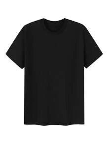 Camiseta con estampado de calavera y girasol para mujer, algodón de 220 g, cuello redondo y estampado en la espalda (1 unidad)