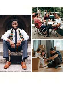 6 pares de calcetines medianos negros para jóvenes y adolescentes, calcetines largos de estilo universitario casual por encima del tobillo - Multicolor - Ver 6